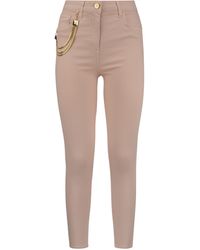 Elisabetta Franchi - Skinny Jeans With Chain And Stud Charm - Lyst