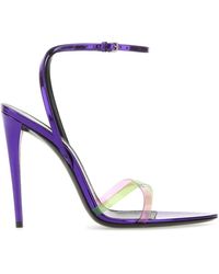 Saint Laurent - Two-Tone Leather And Pvc Fever 110 Sandals - Lyst