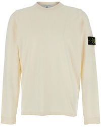 Stone Island - T-Shirt Basico Long Sleeve Cotton - Lyst