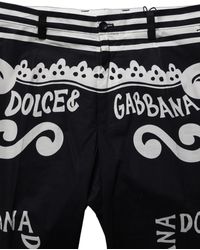 Dolce & Gabbana - Cotton Poplin Marinaprint Trouser Pants - Lyst