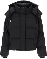 Ami Paris - Down Jacket With Detachable Hood - Lyst
