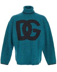 Dolce & Gabbana - Wool Blend High Neck Sweater - Lyst