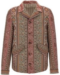 Etro - Balmacaan Neck Overshirt - Lyst