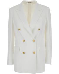 Tagliatore - Double-Breasted Blazer With-Tone Buttons - Lyst
