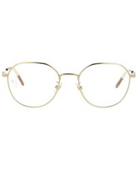 Gucci - Eyeglasses Oval Full Rim, Shiny Frame And Clear Demo Lenses Lens Gg0684O001 - Lyst