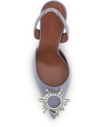 AMINA MUADDI - Slingback Pumps Begum Lilac- Silk Sandal - Lyst