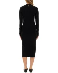 Stella McCartney - Midi Dress With Slit Viscose Polyester - Lyst