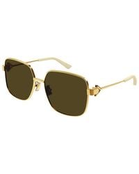 Bottega Veneta - Sunglasses Rectangle Full Rim, Frame And Lens Bv1199S002 - Lyst