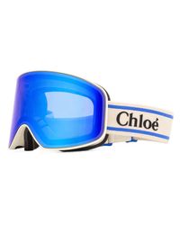 Chloé - Chloe Ski Mask Goggles Ch0072S 005 Ivory- 99Mm Sunglasses - Lyst
