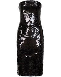Alex Perry - Midi Strapless Sequin Dress - Lyst