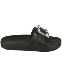 Sergio Rossi - Sr Jelly Embellished Slip-On Sandals - Lyst