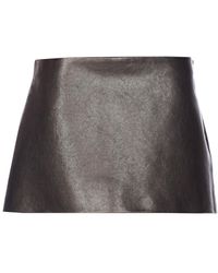 KHAITE - Jett Leather Skirt - Lyst