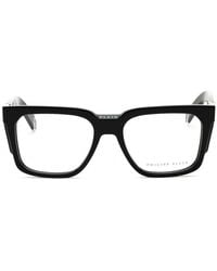 Philipp Plein - Eyeglasses Square Full Rim, Shiny Frame And Clear Demo Lenses Lens Vpp141M0700 - Lyst