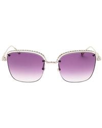 Chopard - Sunglasses Butterfly Semi Rim, Shiny Palladium Frame And Gradient Lens Schd45S0579 - Lyst