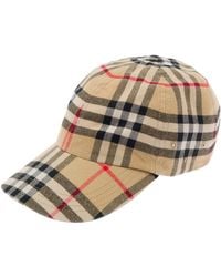 Burberry - Baseball Cap With Check Motif - Lyst