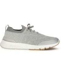 Brunello Cucinelli - Cotton Athletic Sneakers - Lyst