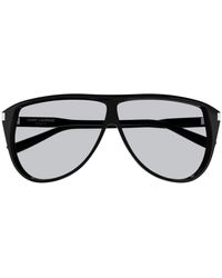 Saint Laurent - Gaspar Pilot Frame Sunglasses Sunglasses - Lyst