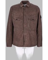 Stone Island - Corduroy Overshirt Cotton Polyamide Shirt - Lyst