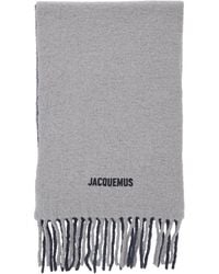 Jacquemus - 'L'Echarpe Moisson' Scarf With Logo Lettering On The Front And Fringed Hem - Lyst