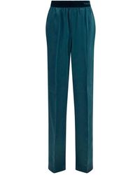 Tom Ford - Blue Silk Casual Pants - Lyst
