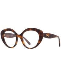 Loewe - Eyeglasses Oval Full Rim, Dark Havana Frame And Clear Demo Lenses Lens Lw50088I052 - Lyst