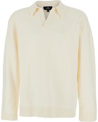 Represent - Long-Sleeve Polo Shirt With Classic Collar And Ribbed Trims - Lyst