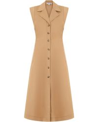 Veronica Beard - Midi Dress Cotton-Blend Viscose - Lyst