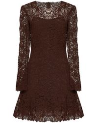 Ermanno Scervino - Rebrodé Lace Flared Mini Dress - Lyst