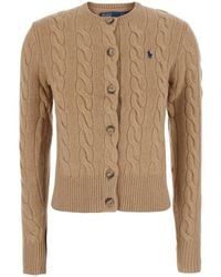 Polo Ralph Lauren - Crew Neck Cardigan Wool & Cashmere And Tops - Lyst