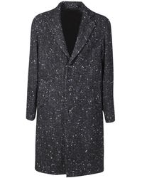 Lardini - Single-Breasted Speckled Tweed Coat - Lyst