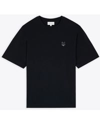 Maison Kitsuné - Bold Fox Head Patch Oversize Tee Shirt Cotton T-Shirt With Tonal Chest Patch - Lyst