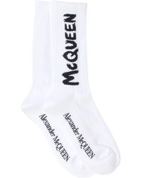 Alexander McQueen - Socks With Graffiti Logo - Lyst