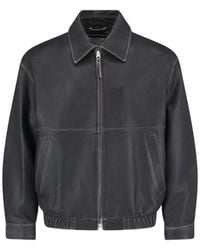 DUNST Oversized Leather Jacket in Black | Lyst