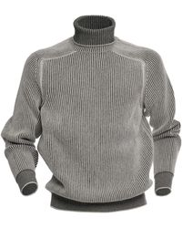Sease Cashmere Reversible Rollneck Sweatshirt - Grey