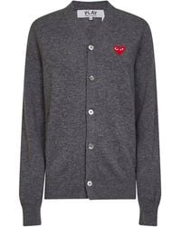 Comme des Garçons - Cardigan Wool With Heart Emblem Cardigans - Lyst