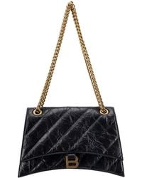 Balenciaga - Matelassã£Â Leather Shoulder Bag With Frontal Monogram - Lyst