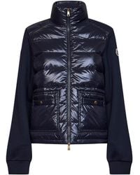 Moncler - Padded Fleece Zip-Up Sweatshirt Polyamide Puffer Jackets - Lyst