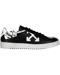 Off-White c/o Virgil Abloh - Leather Low-Top Sneakers - Lyst