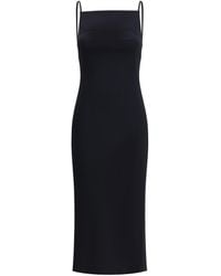 Givenchy - Midi Dress With Draped Back Viscose; Acetate; Elastane - Lyst