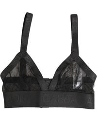Dolce & Gabbana - Logo Monogram Soft Cup Brassiere Underwear Elastane Nylon Clothing - Lyst