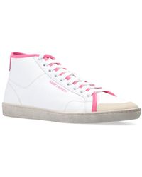 Saint Laurent - Sl-39 Logo Mid-Top Sneakers Shoes - Lyst