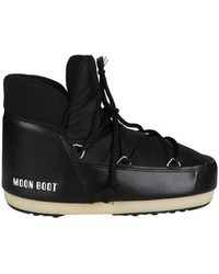 Moon Boot - Logo Printed Round Toe Boots - Lyst