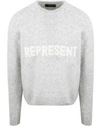 Represent Logo Sweater - Gray