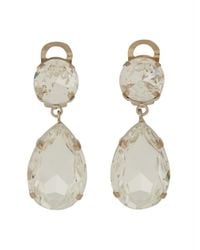 Moschino - Pendant Earrings With Jewel Stones - Lyst