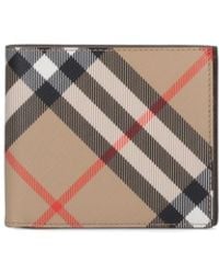 Burberry - Check Bi-Fold Wallet - Lyst