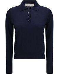 Golden Goose - Long Sleeve Merino Wool Polo Ovis Aries Knitwear - Lyst