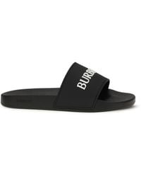Burberry - Logo Slippers Sandal - Lyst