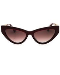 Moschino - Sunglasses Cat Eye Full Rim, Metalized Burgundy Frame And Gradient Lens Mos170-S0B17Ha - Lyst