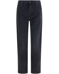 Balmain - Straight-Leg Denim Jeans Cotton - Lyst