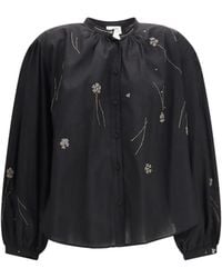 forte_forte - Fleurs Dorient Embroidered Voile Bohemian Shirt Cotton; Silk - Lyst